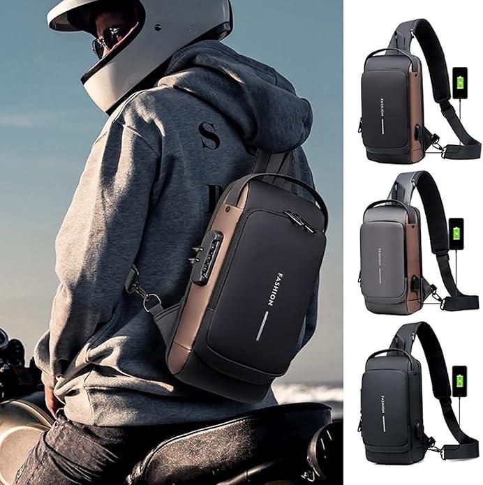 Anti-Theft Sling Bag with USB Charging Port