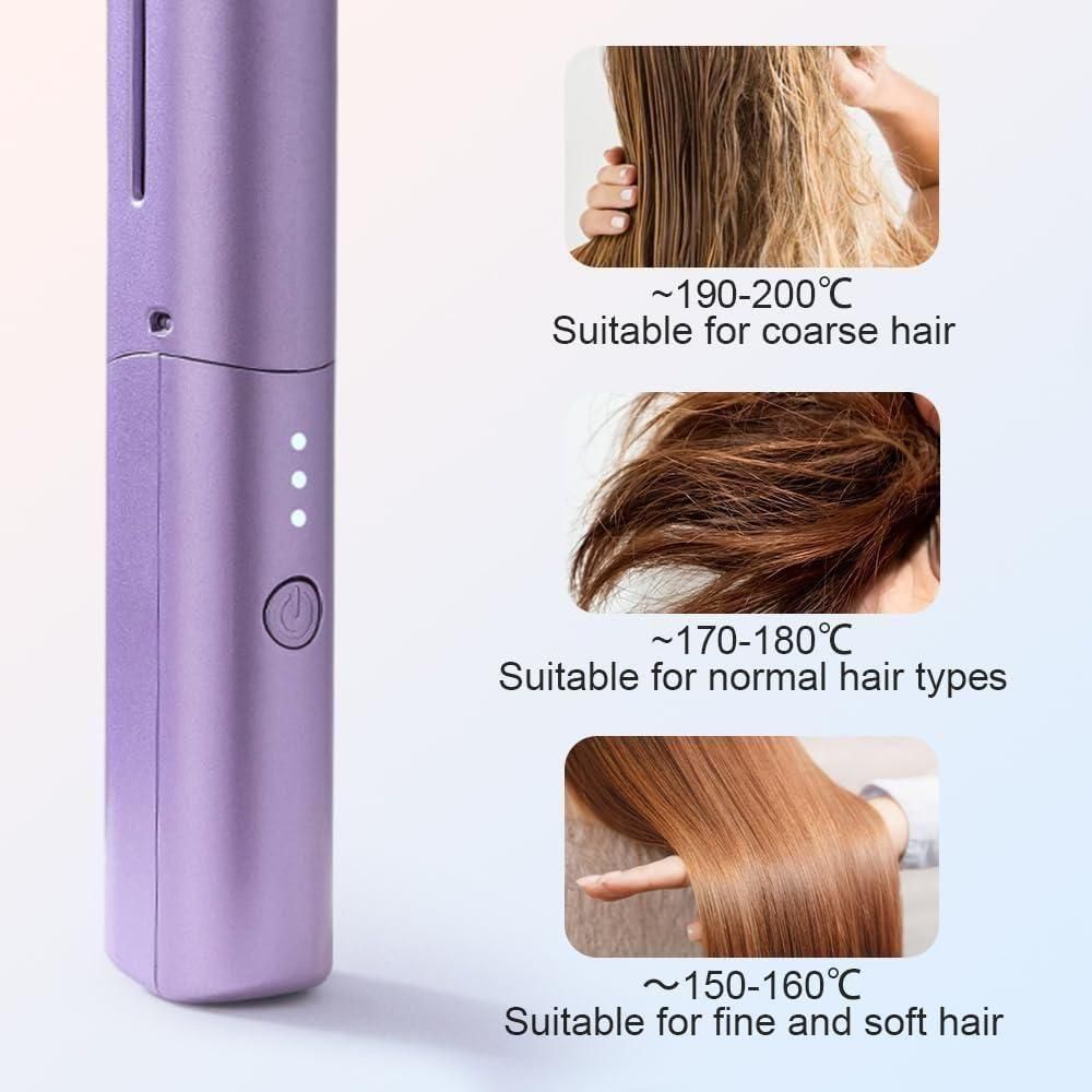 Cordless Mini Hair Straightener & Hot Comb