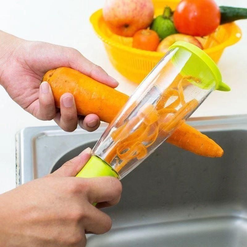 Multifunction Kitchen Peeler with Built-in Storage Container