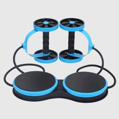 Roller Wheel with Resistance Bands & Knee Pad