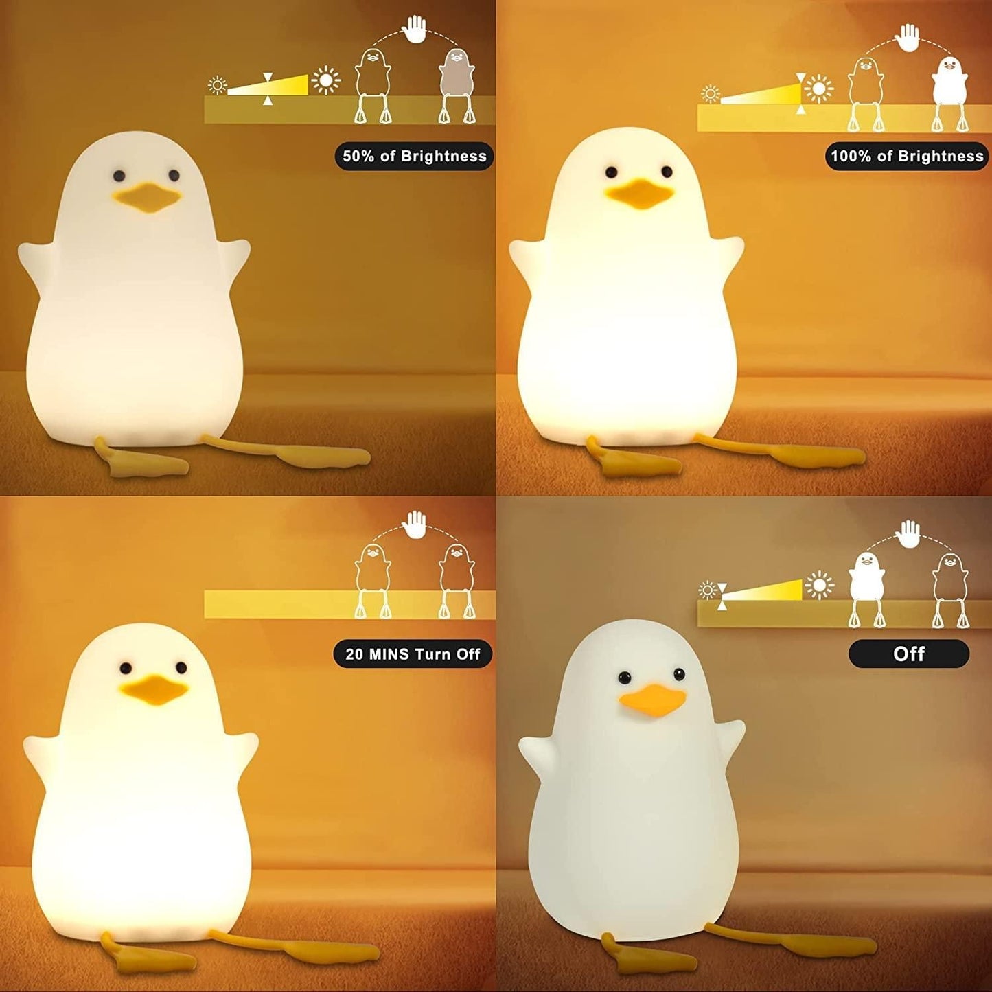 Cute Duck Night Light Lamp