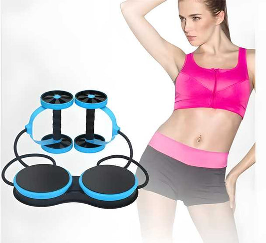 Roller Wheel with Resistance Bands & Knee Pad
